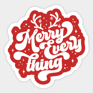 Retro Merry Everything Merry Christmas Sticker